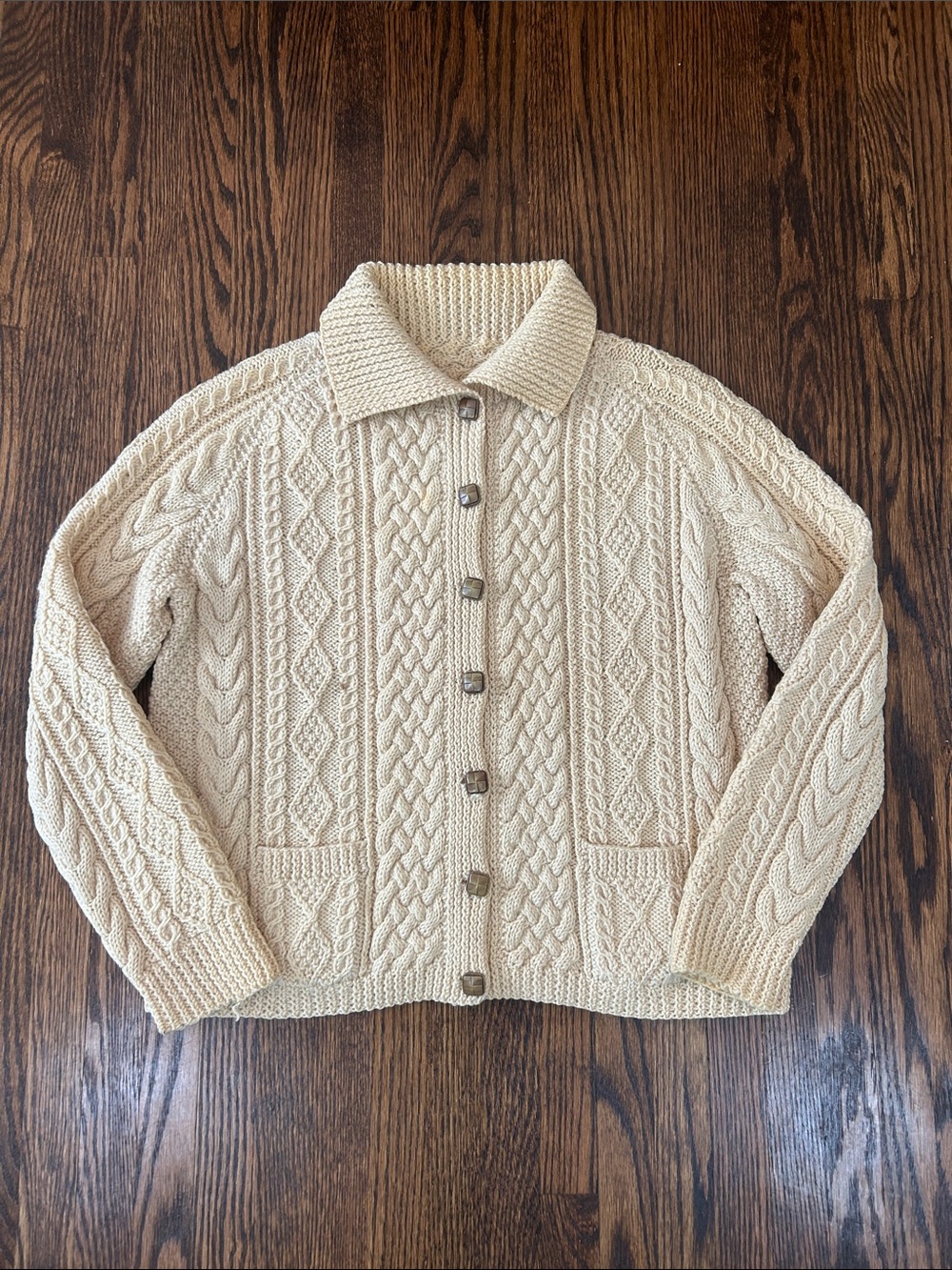 Vintage Aran Style Fisherman Sweater